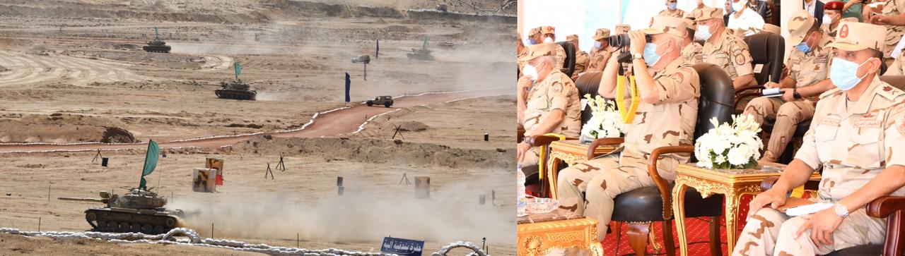 Chief of Staff Mohamed Farid attending a stage of Radaa-2020 Drills (Deterrence-2020 Drills) on October 14, 2020 – Press Photo