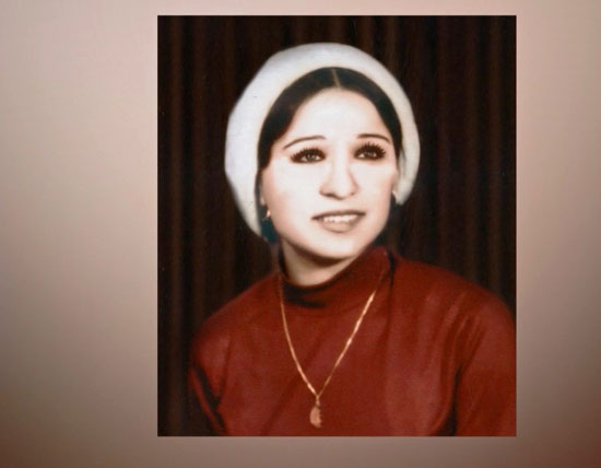 Mrs Entissar Amer during earlier stages of life