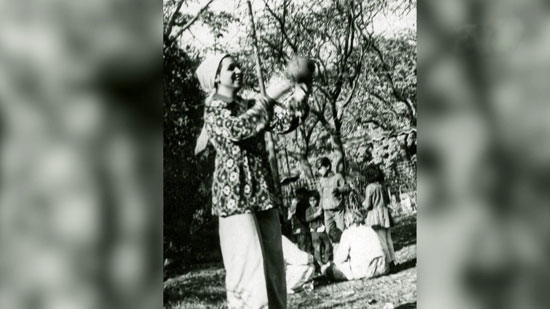 Mrs Entissar Amer during earlier stages of life