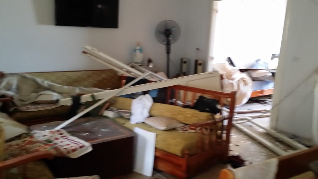 منازل مهدمة جرا انفجار مرفأبيروت