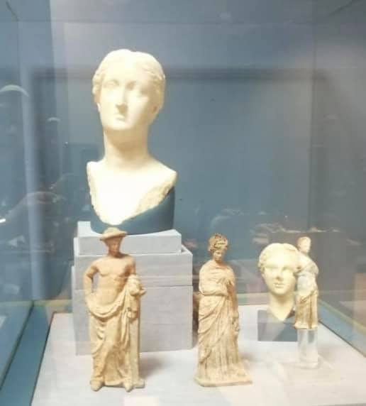 Some of the artifacts placed in Cairo
