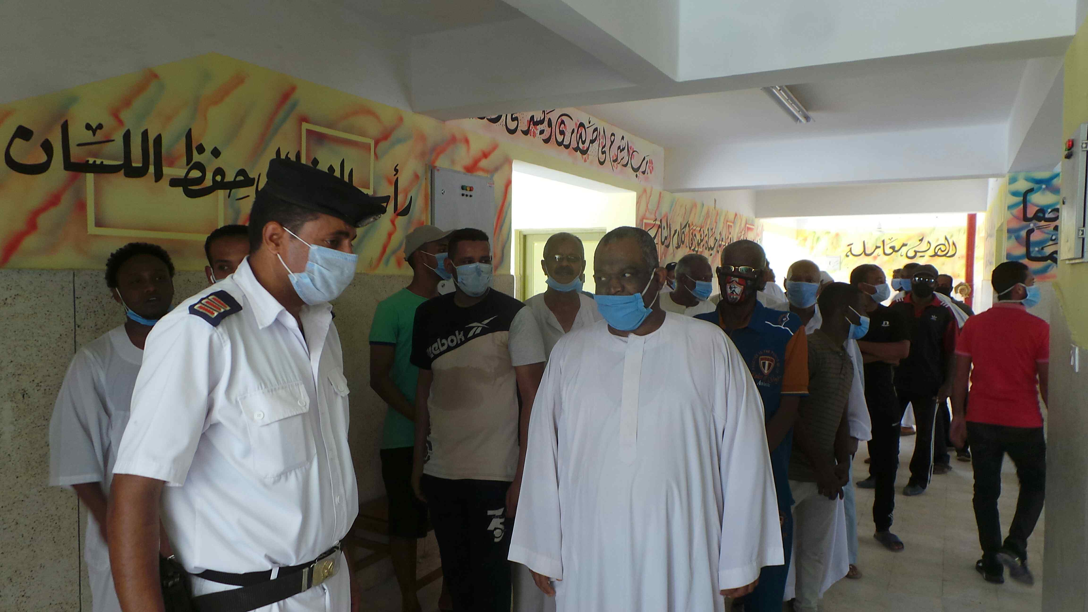In Aswan, a large turnout was reported, with Nubians being committed to wearing masks.
