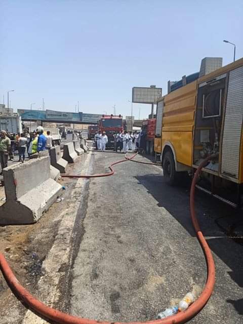 Fire vehicles at the accident site
