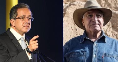 Khaled el-Enani {L} and Zahi Hawass - compiled photo