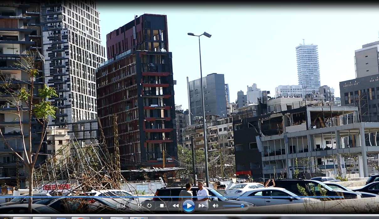 The buildings facing the port of Beirut were destroyed by the explosion
