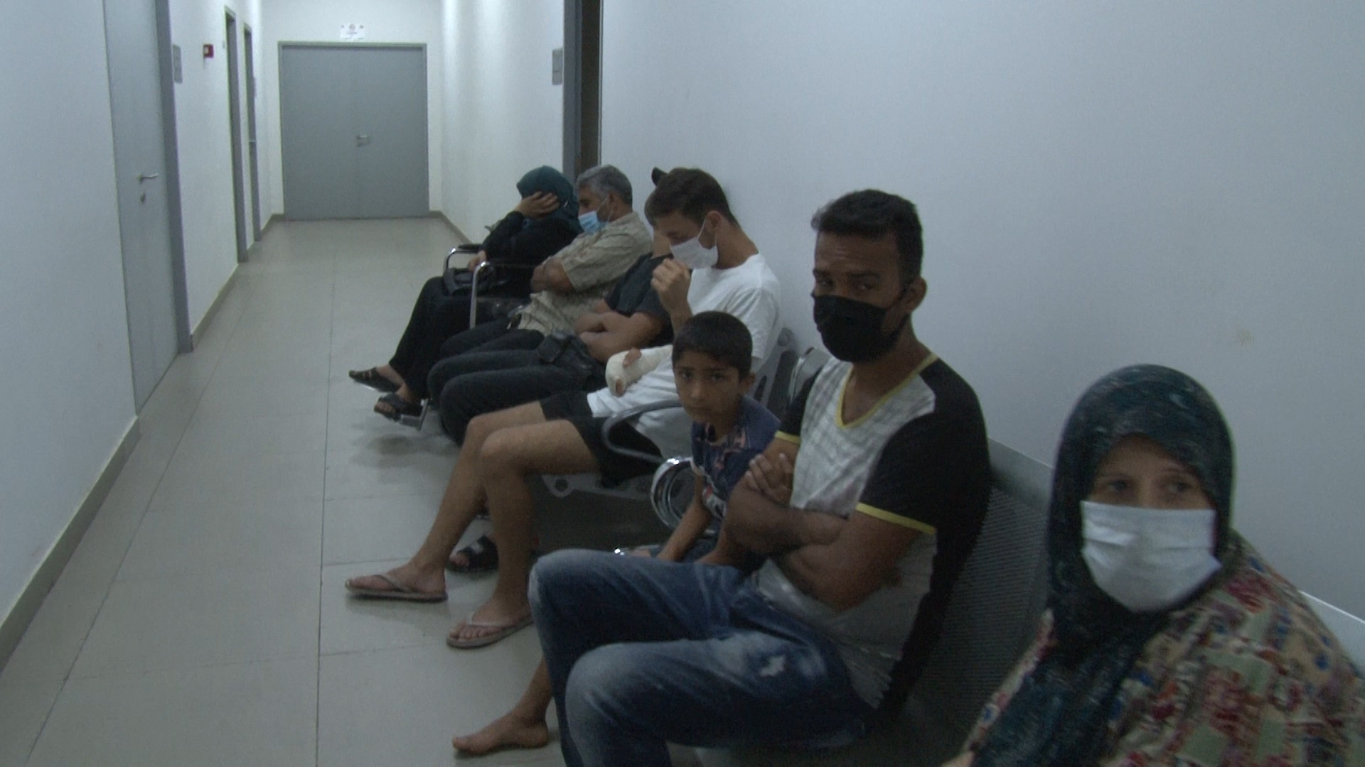 Queues waiting inside a hospital