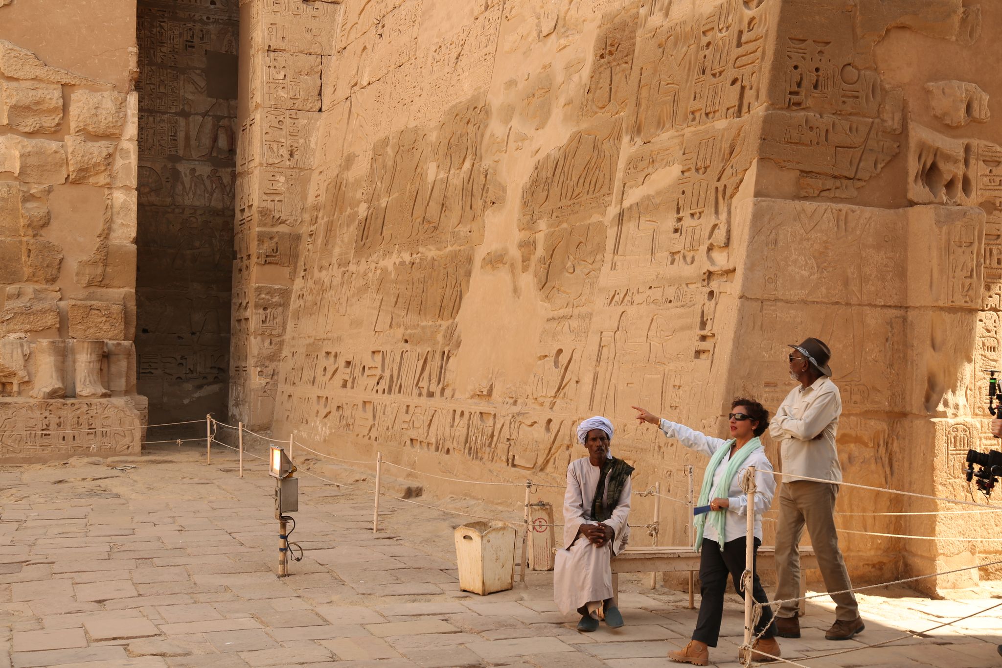 Morgan Freeman in Egypt - Official Twitter