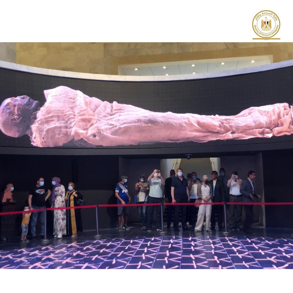 During the visit to the National Museum of Egyptian Civilization in Fustat - Min. of Tourism & Antiquities