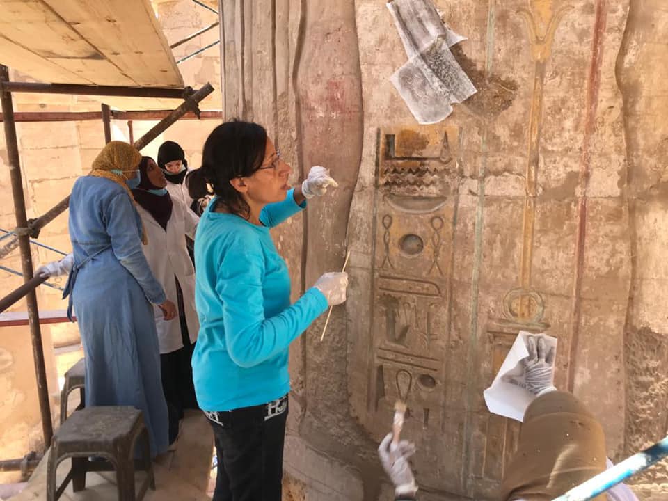 Part of the restoration works - Min. of Tourism & Antiquities Part of the restoration works - Min. of Tourism & Antiquities