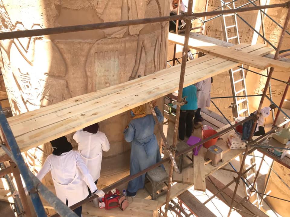 Part of the restoration works - Min. of Tourism & Antiquities Part of the restoration works - Min. of Tourism & Antiquities