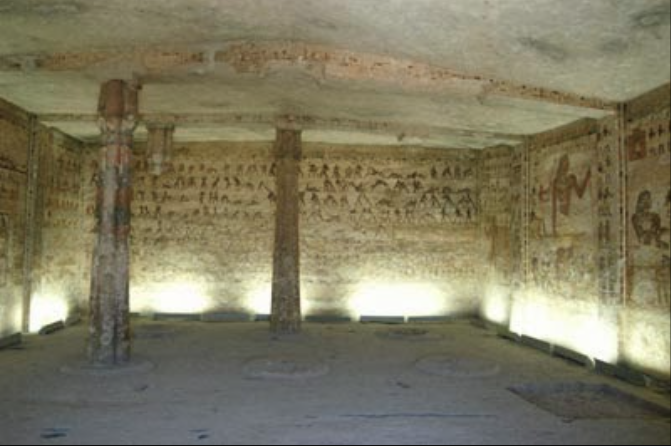 Inside one of Beni Hassan Necropolises - social media