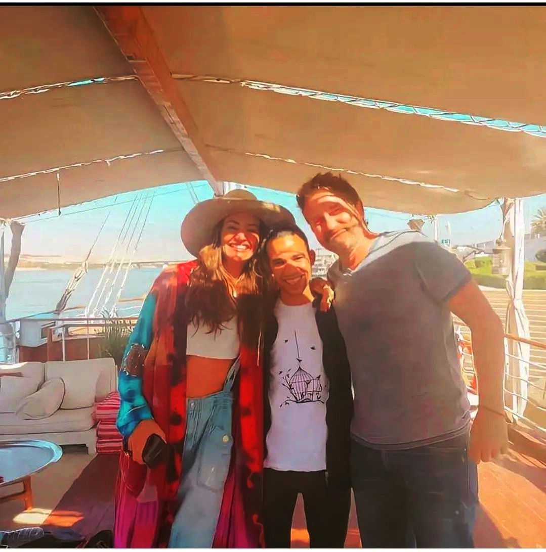 Butler and his partner enjoying a Nile cruise in Luxor - press photo