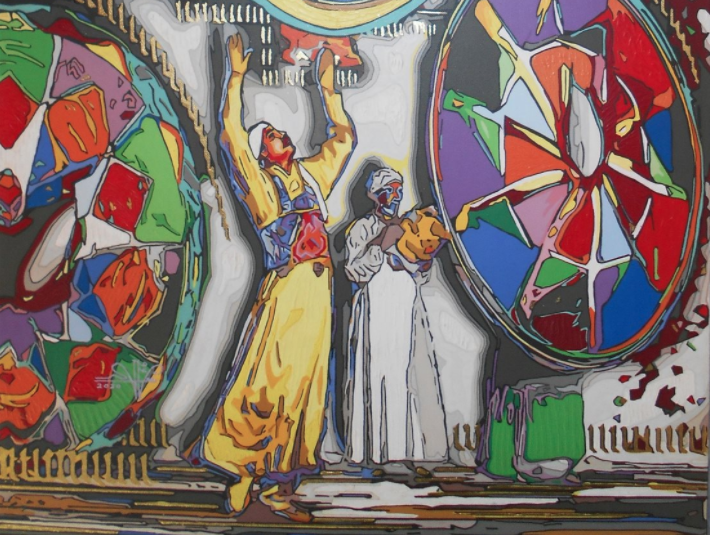 Part of the exhibited works - social media