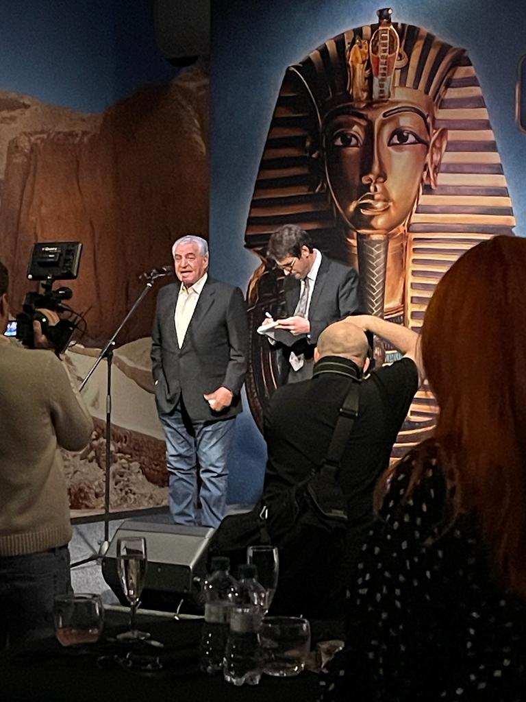 Hawass during the lecture - social media