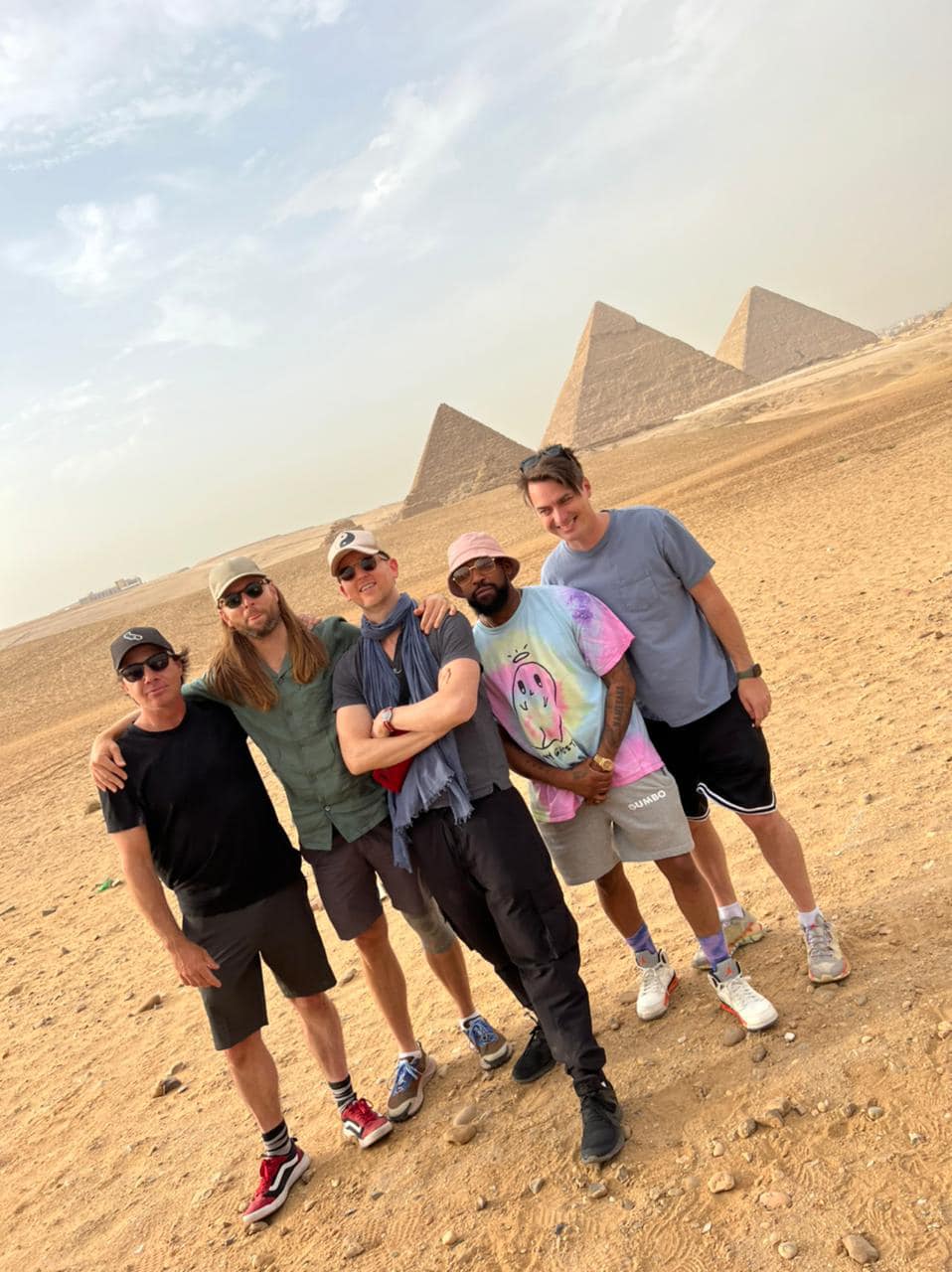 Maroon 5 band during their visit to Egypt - Min. of Tourism & Antiquities