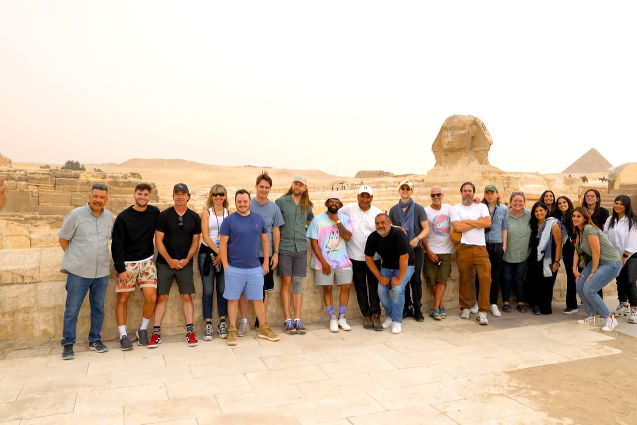Maroon 5 band during their visit to Egypt - Min. of Tourism & Antiquities