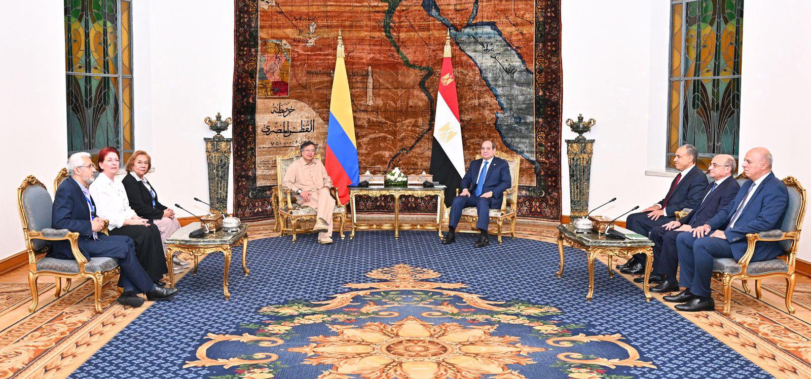 Sisi receives Colombian president in Cairo