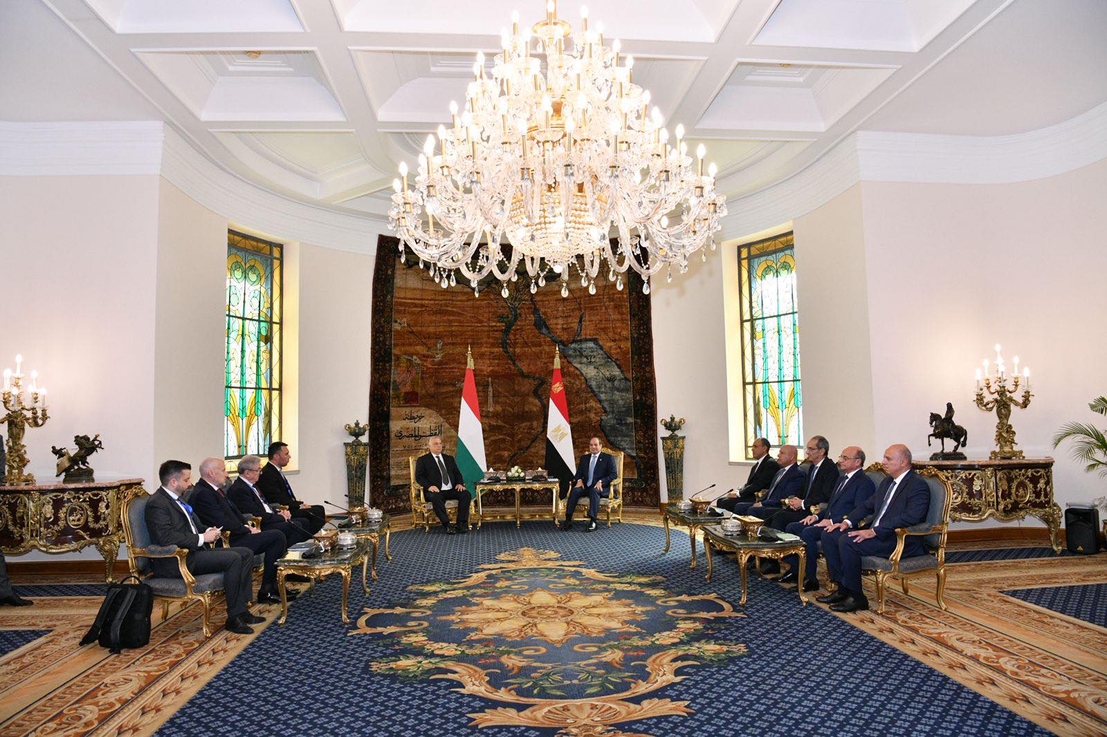 Egyptian president meets Hungarian PM