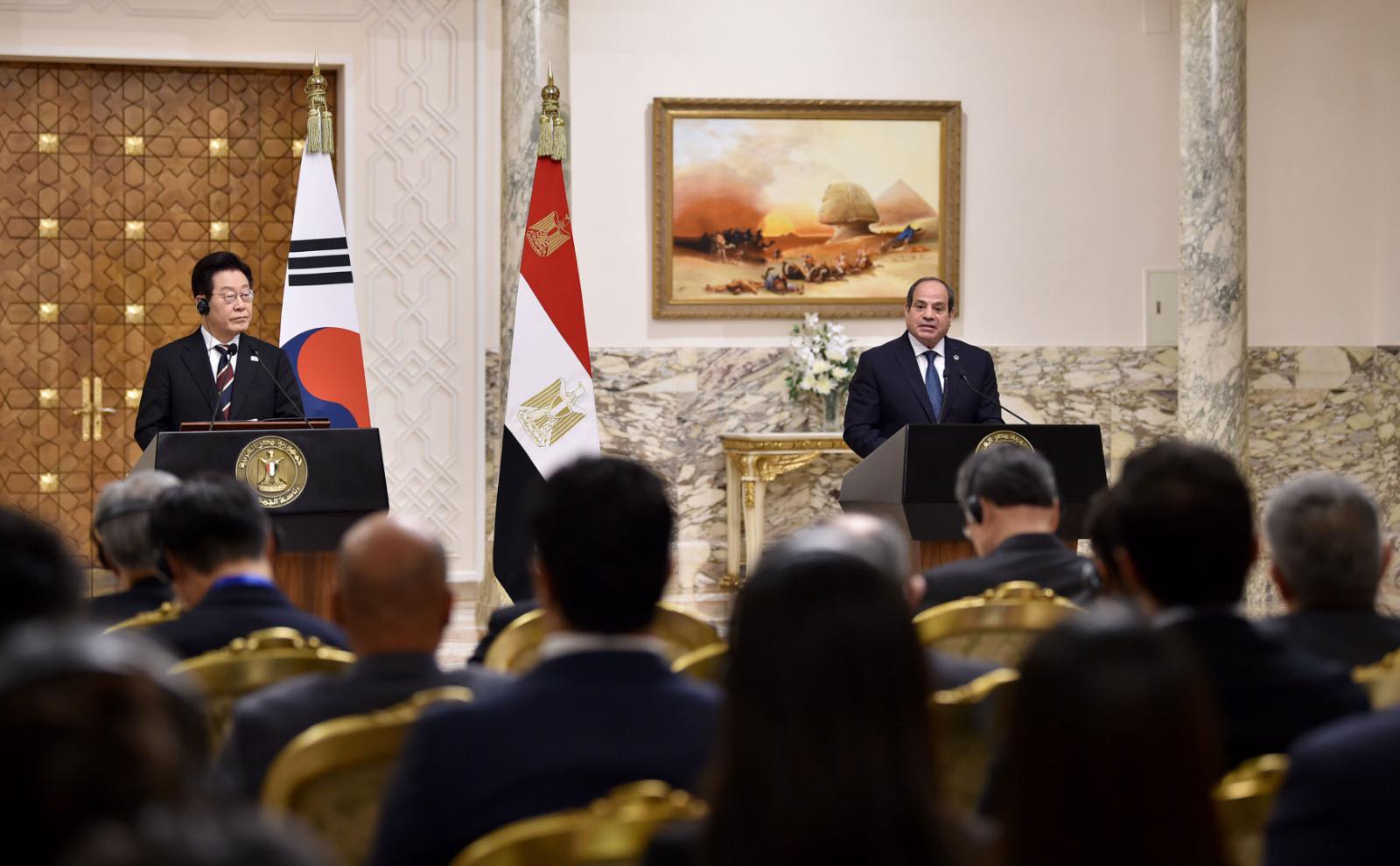 Egypt and South Korea leaders