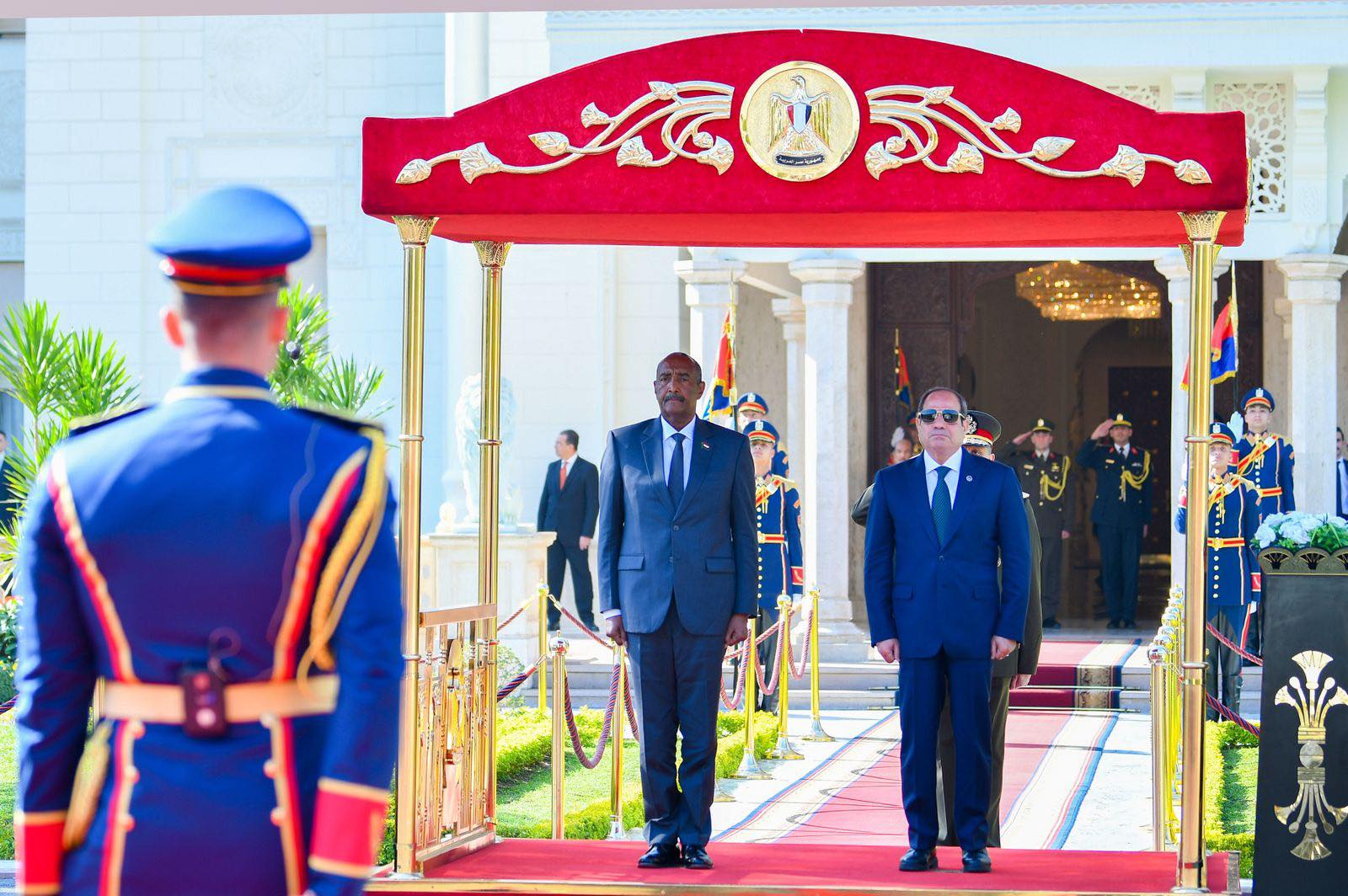 President Sisi receive Burhan of Sudan in Cairo