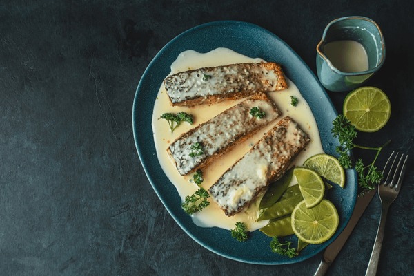 Baked Fish with Lemon Cream Sauce