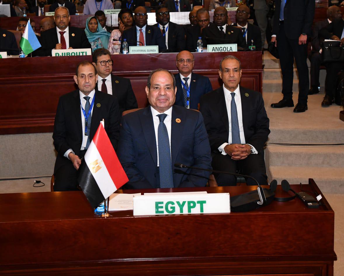 Egyptian president attends the Seventh Mid-Year Coordination Meeting in Malabo