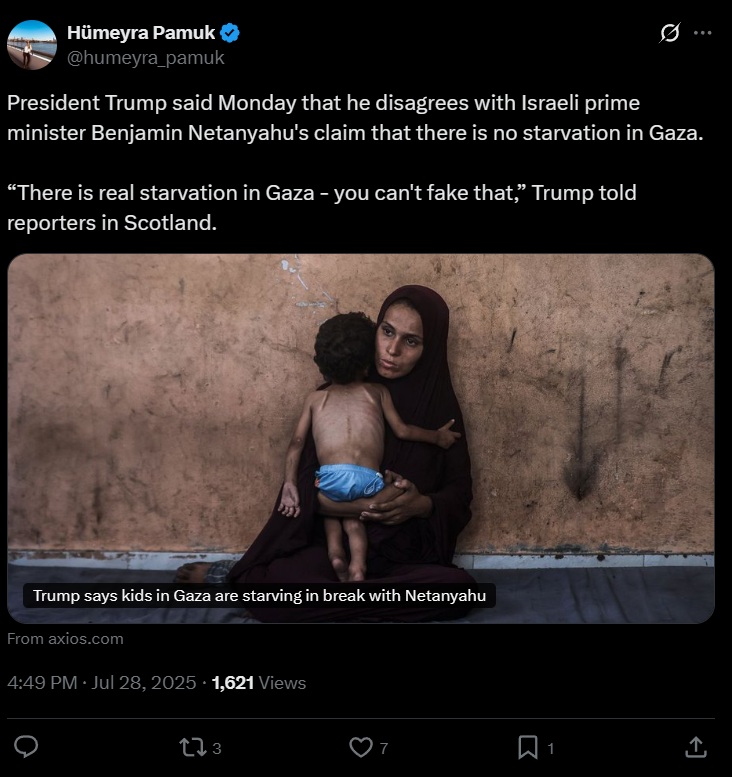 A tweet by Deputy US Foreign Policy editor Humeyra Pamuk