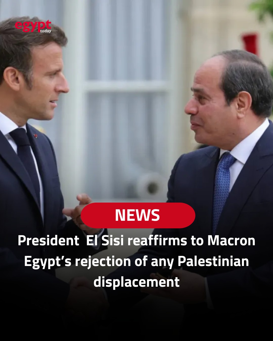 Egypt rejects Palestinian displacement in Gaza