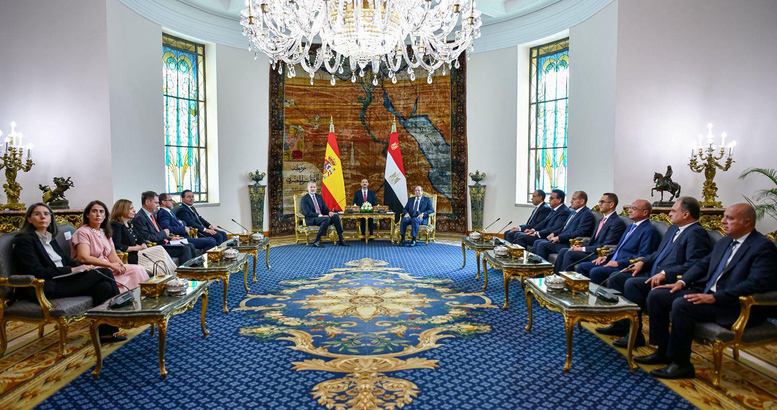 President Sisi receives King Felipe in Cairo 3