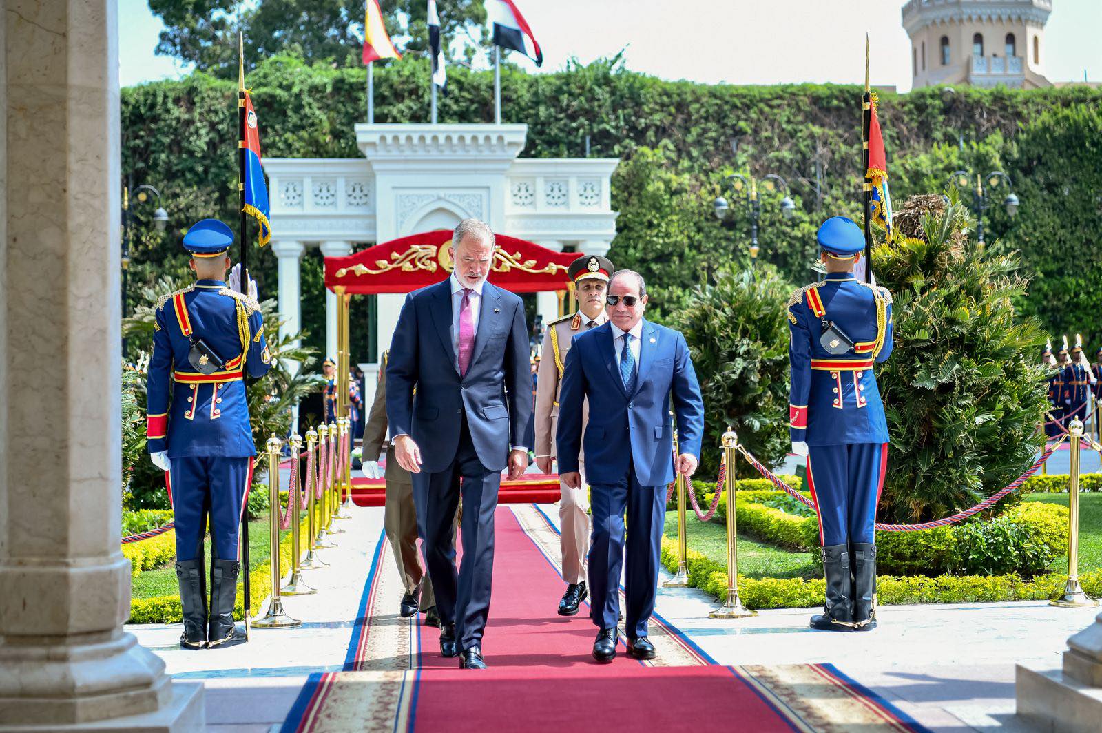 President Sisi receives King Felipe in Cairo
