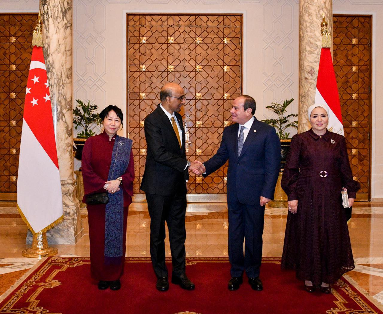 Egypt and Singapore presidents and first ladies meet in Cairo