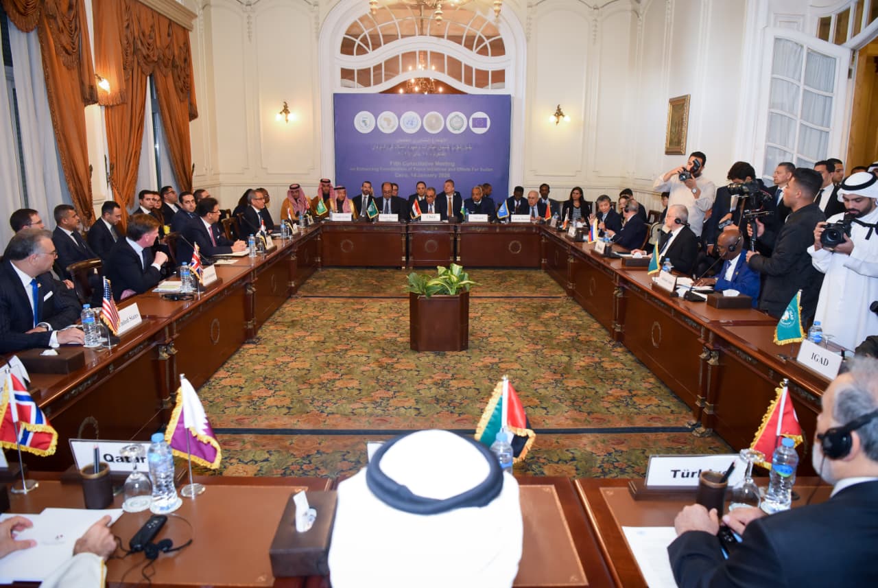 Senior diplomats and representatives from many countries and international and regional organizations participate in the fifth consultative meeting for peace efforts in Sudan 4