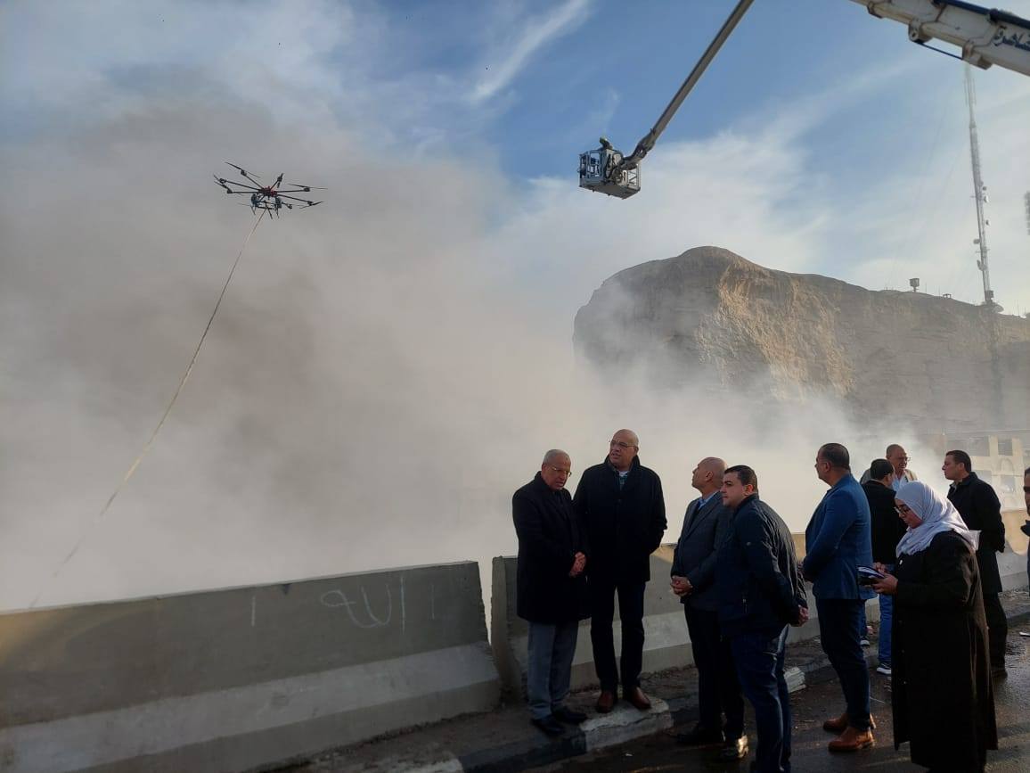 Cairo uses firefighting drone Cairo uses firefighting drone
