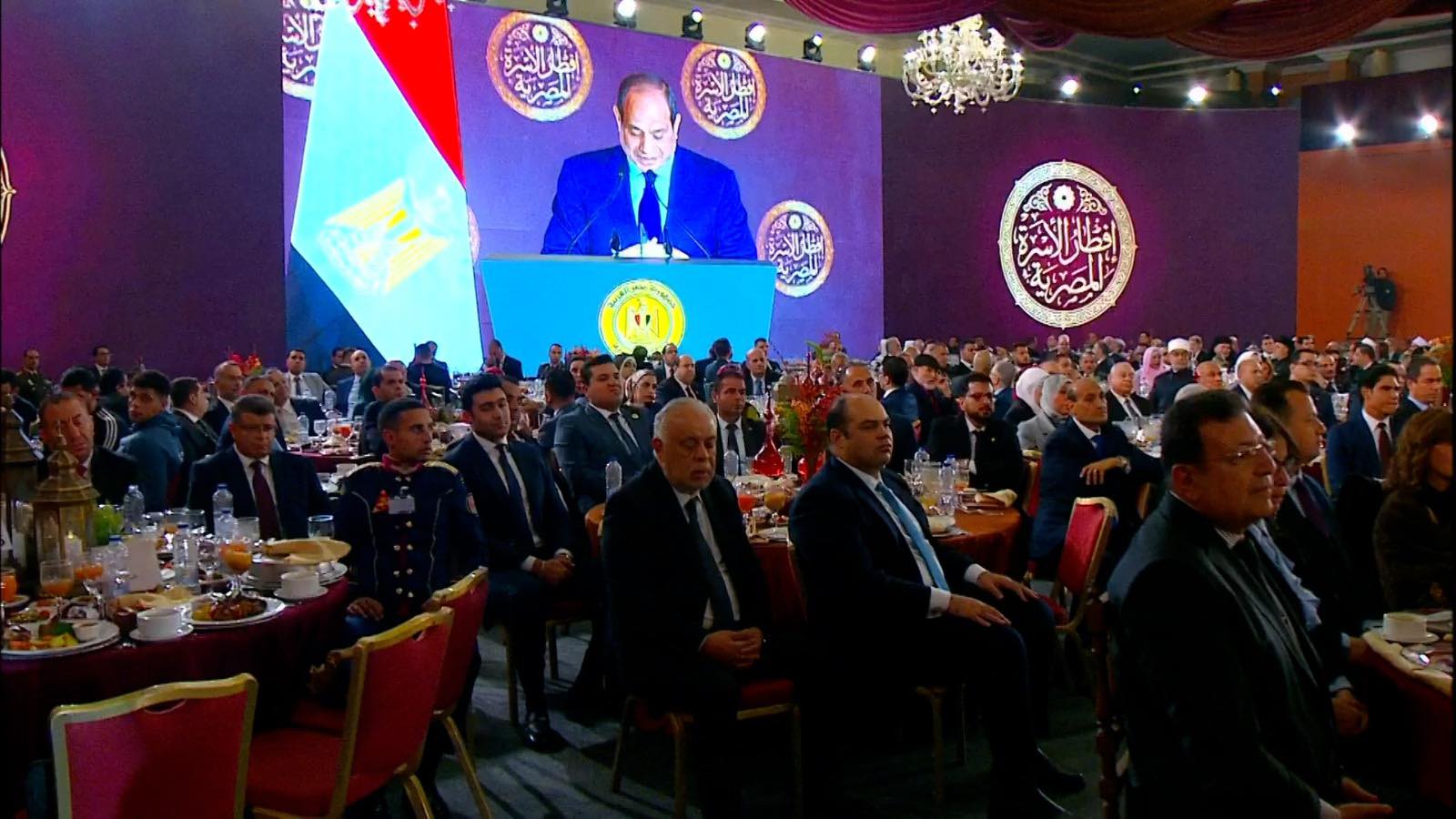 El Sisi addresses attendance at Egyptian family iftar 2026