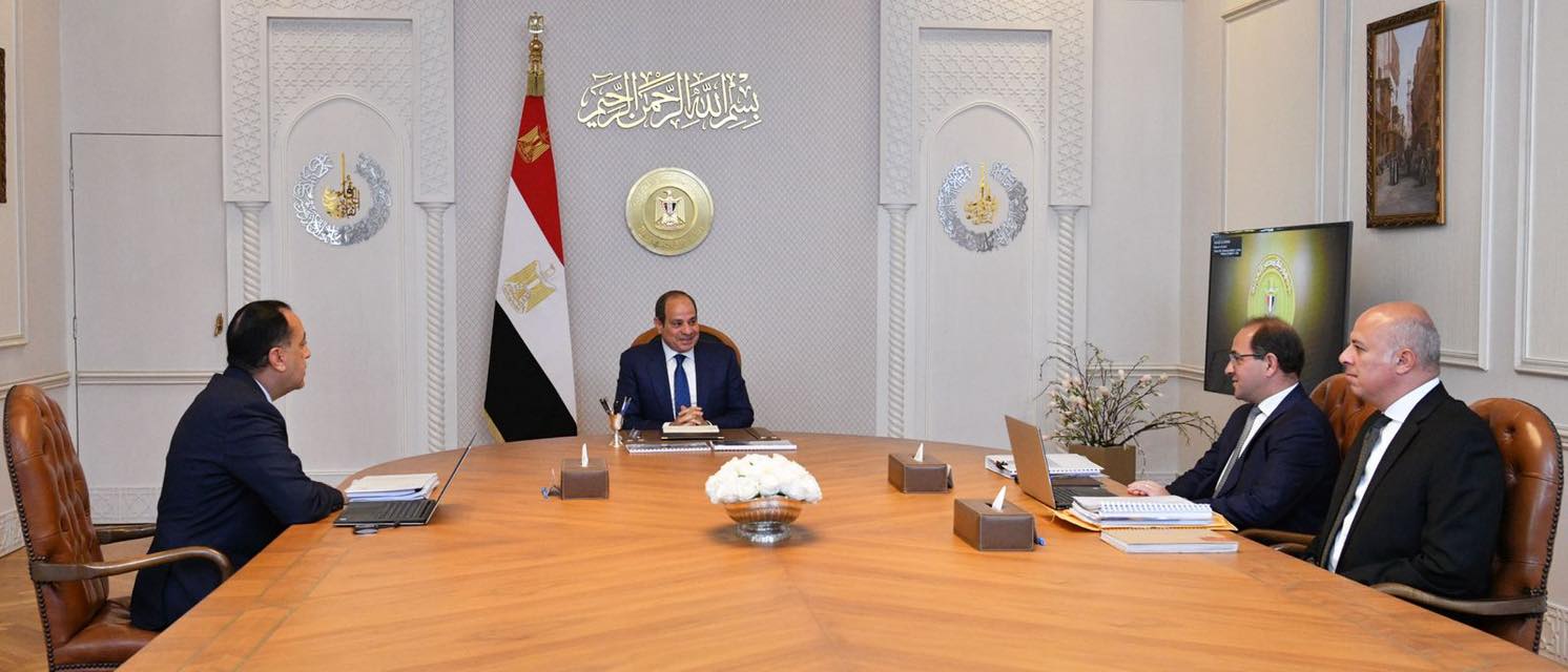 Sisi meets with prime minister and finance minister