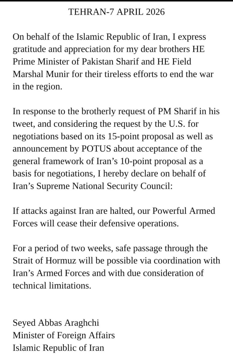 Tehran response