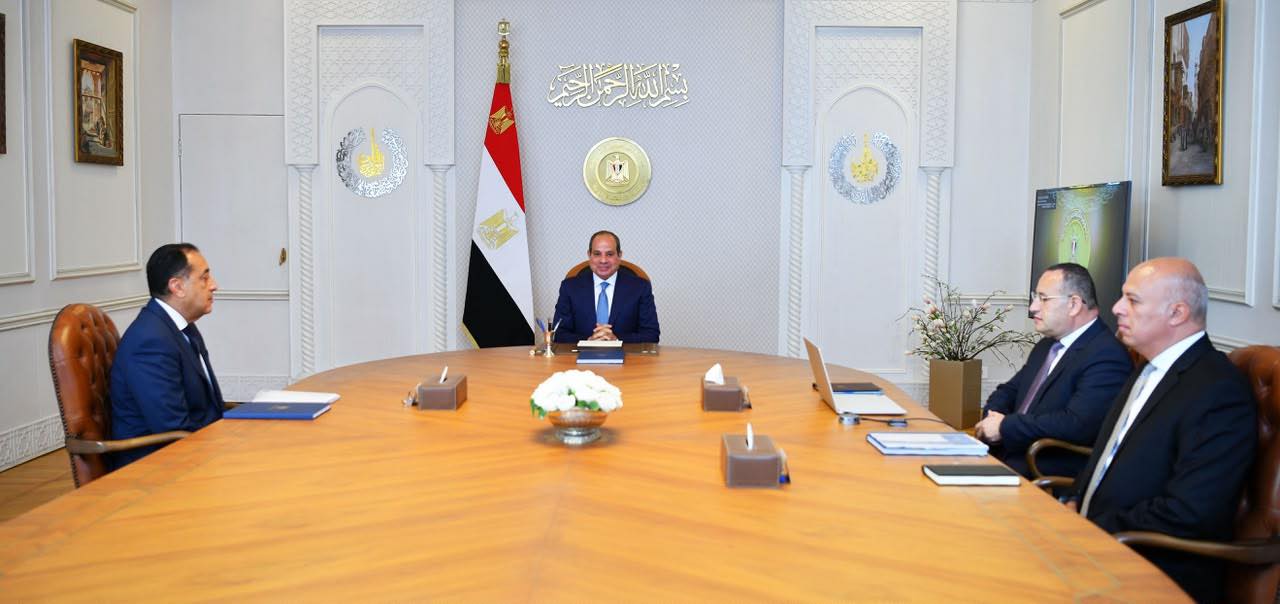 Sisi meets the prime minister and higher education minister