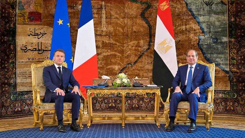 President El-Sisi and President Macron in Cairo