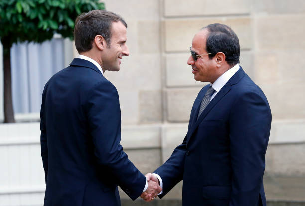 President El-Sisi and President Macron at the Elysee Palace