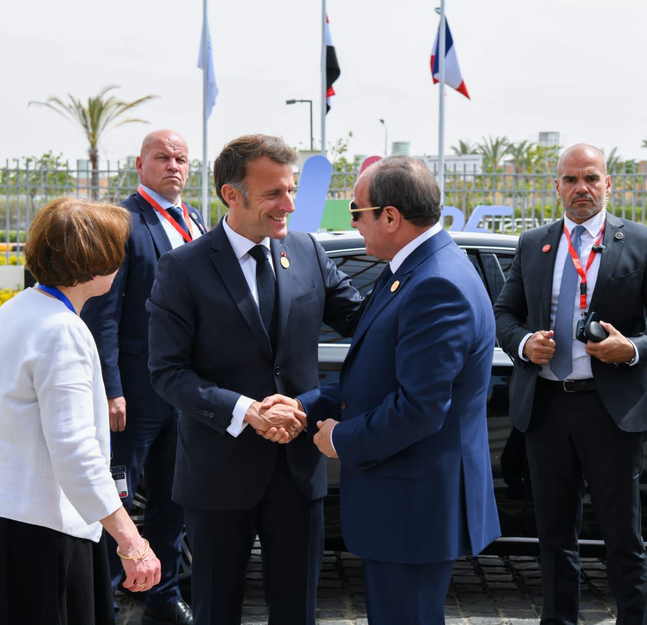Sisi meets Macron in Alexandria