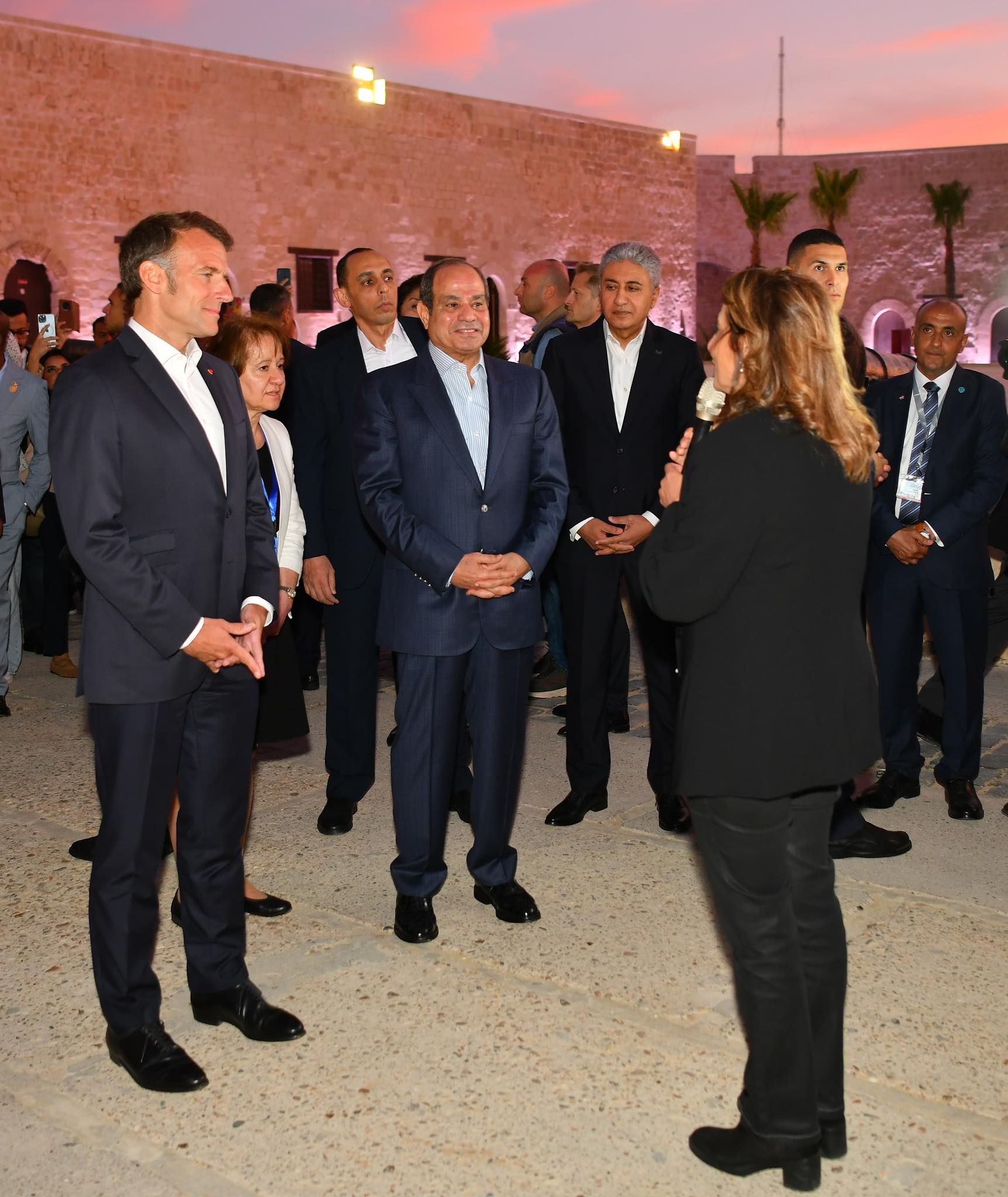 El Sisi and Macron visit Alexandria Qaitbay Citadel
