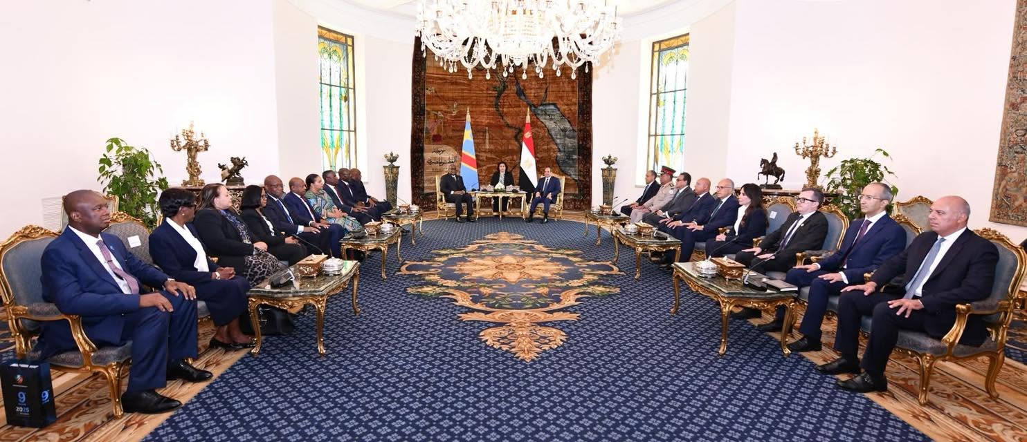 Egyptian and Congolese presidents hold talks in Cairo in the presence of the two countries delegations