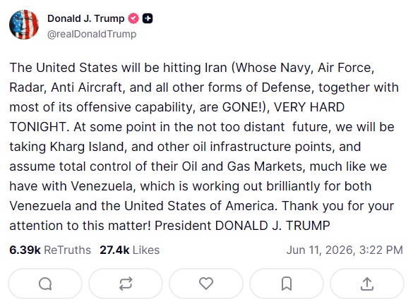 Trump Truth post