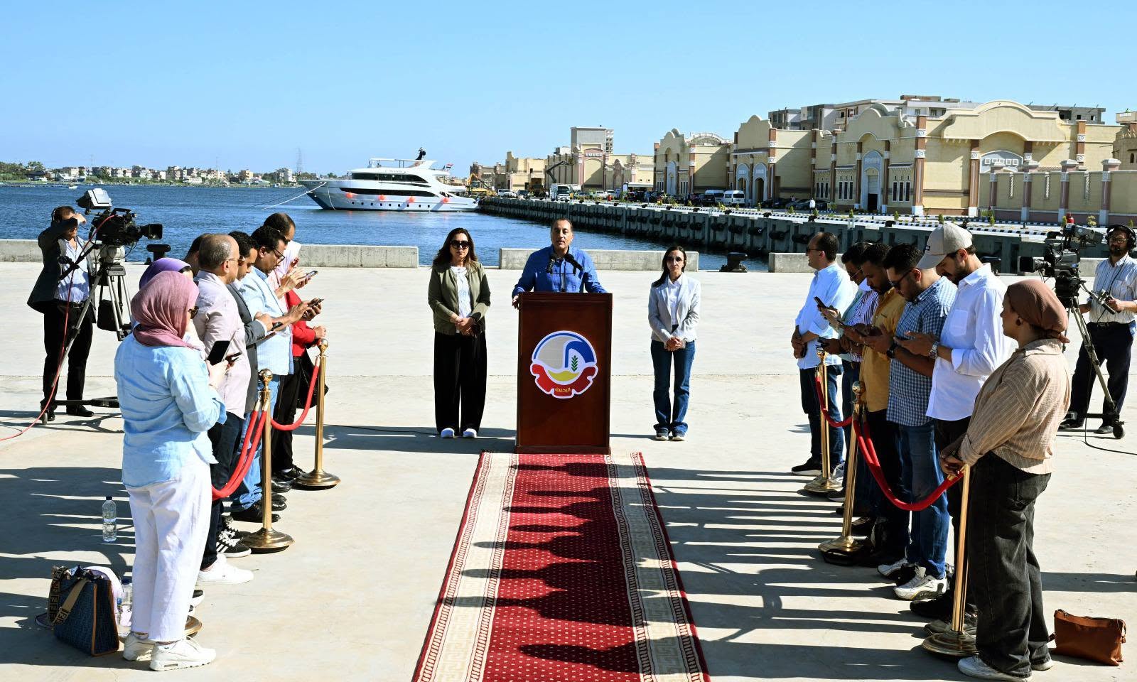 PM during a press conference in Beheira
