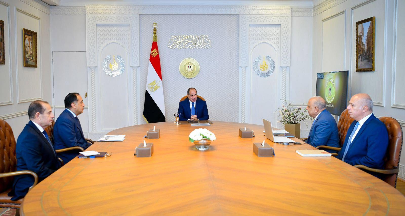 Sisi meets PM and electricity minister