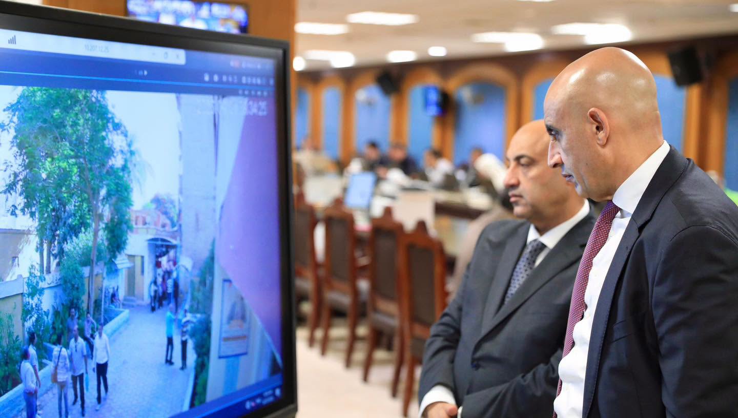 Egyptian Education Minister Mohamed Abdel Latif monitors the progress of Thanaweya Amma examinations on the first day of testing