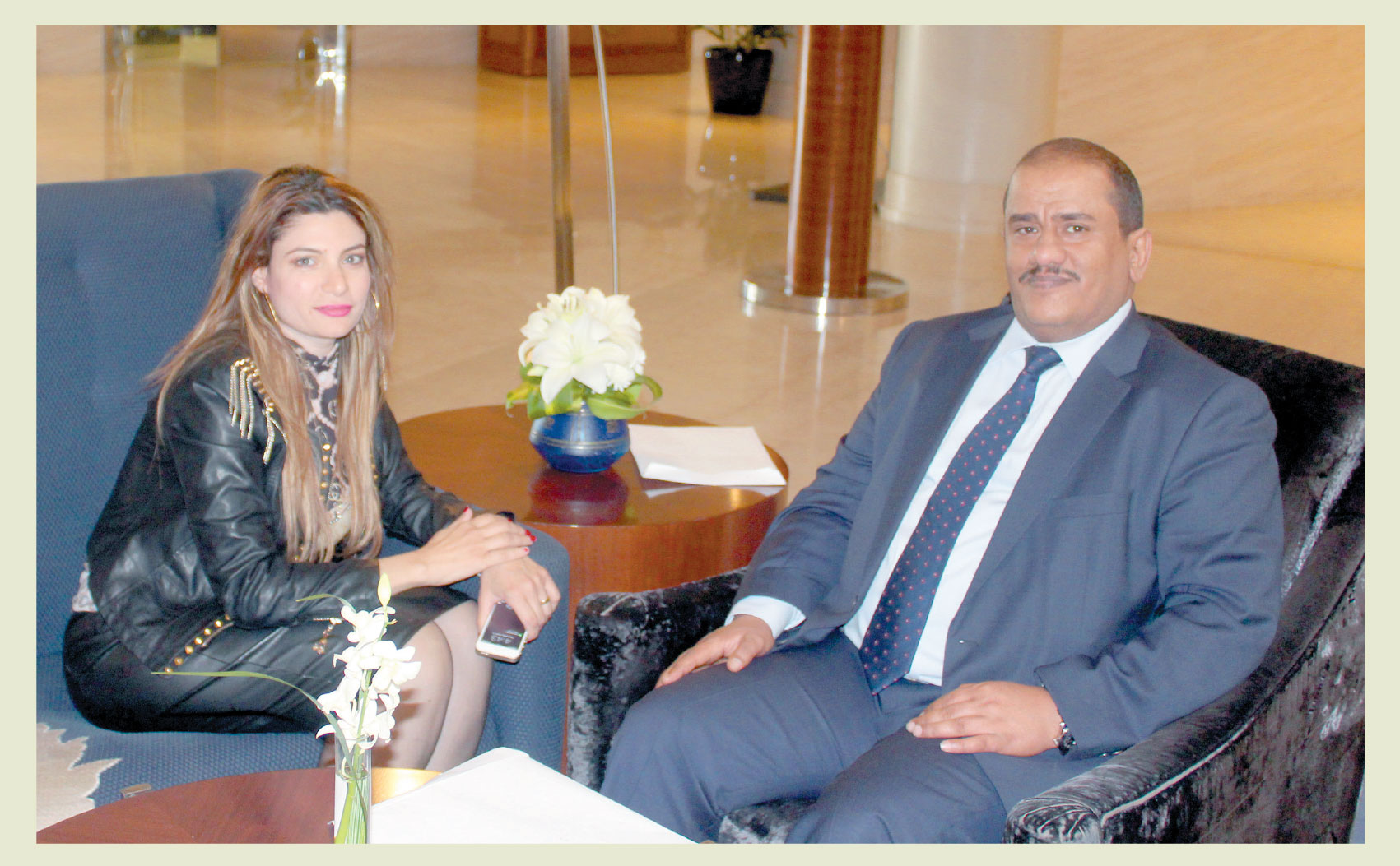 Yemeni Minister of Petroleum and the reporter
