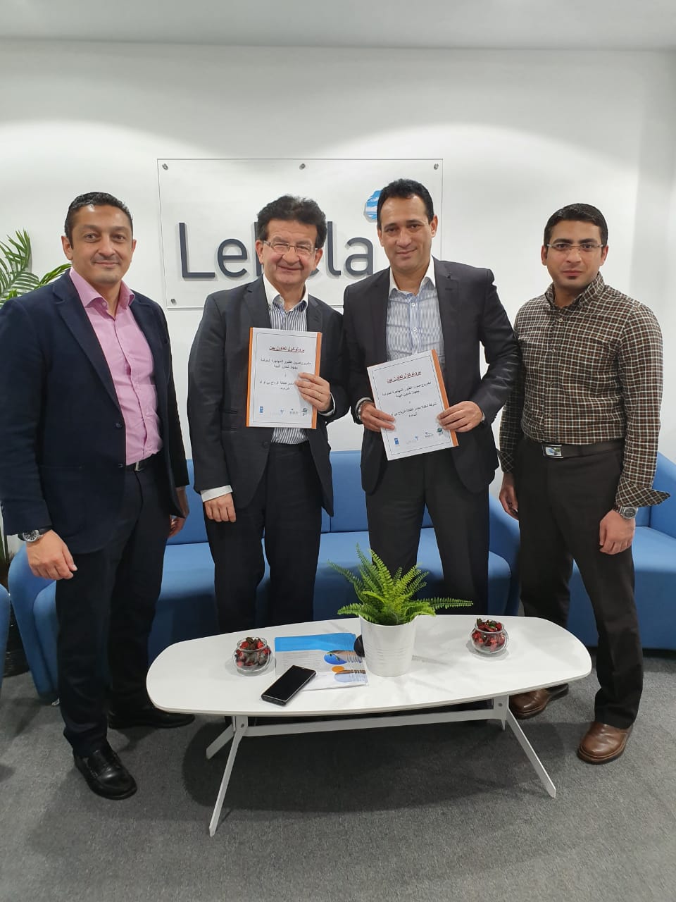 Chris Antonopoulos, Lekela CEO- Eng. Osama el-gebaly, MSB Project Manager- Faisal Eissa, Lekela Egypt General Manager