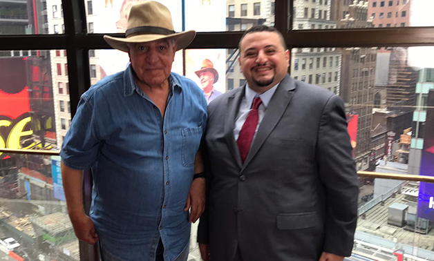 Hawass with American-Egyptian entrepreneur Michael Morgan