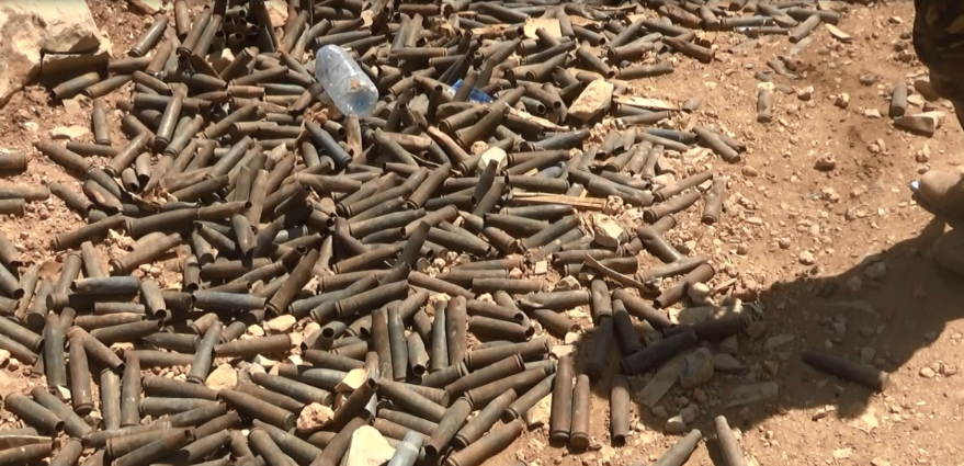 Remnants of projectiles that used in the war